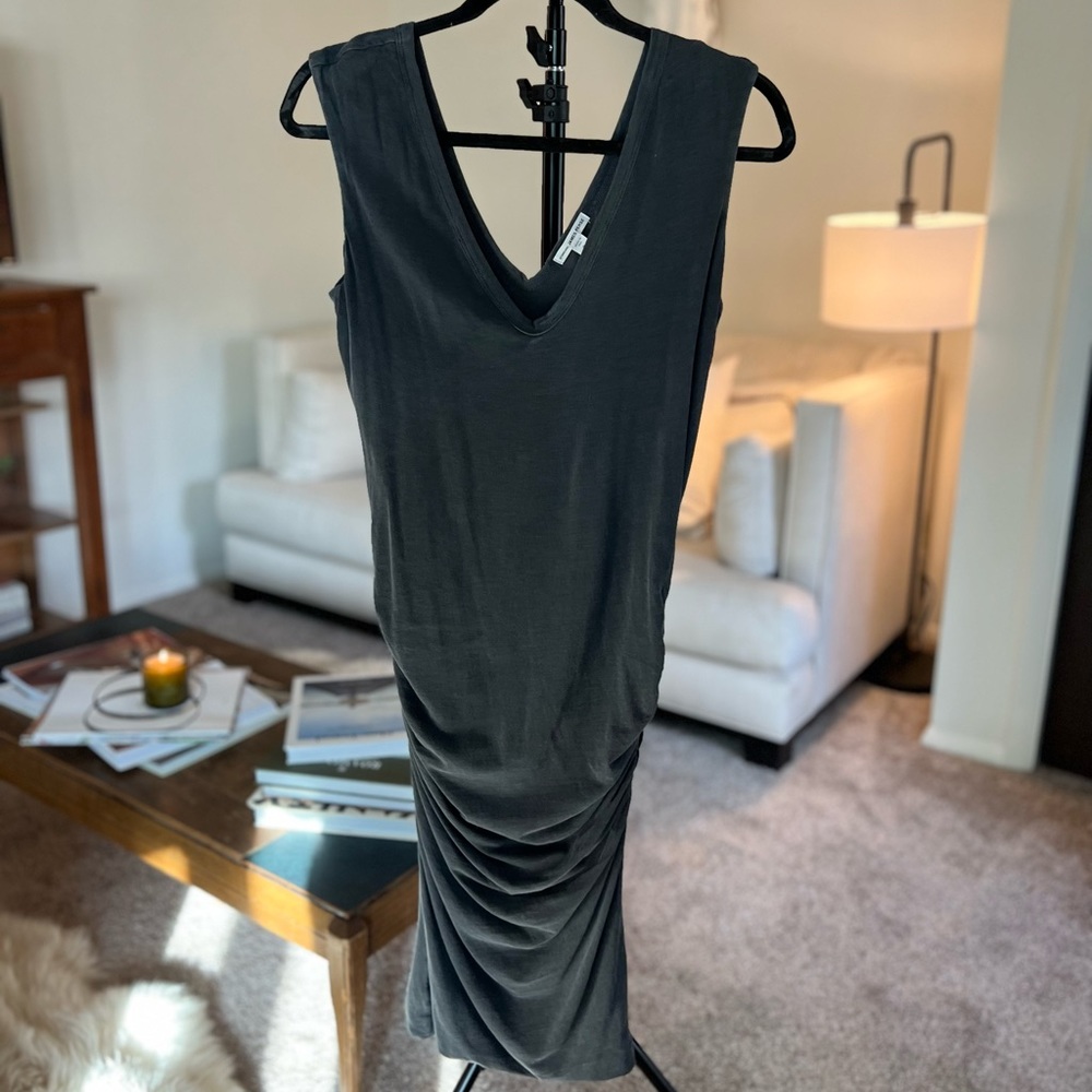 James Perse V Neck Midi Dress